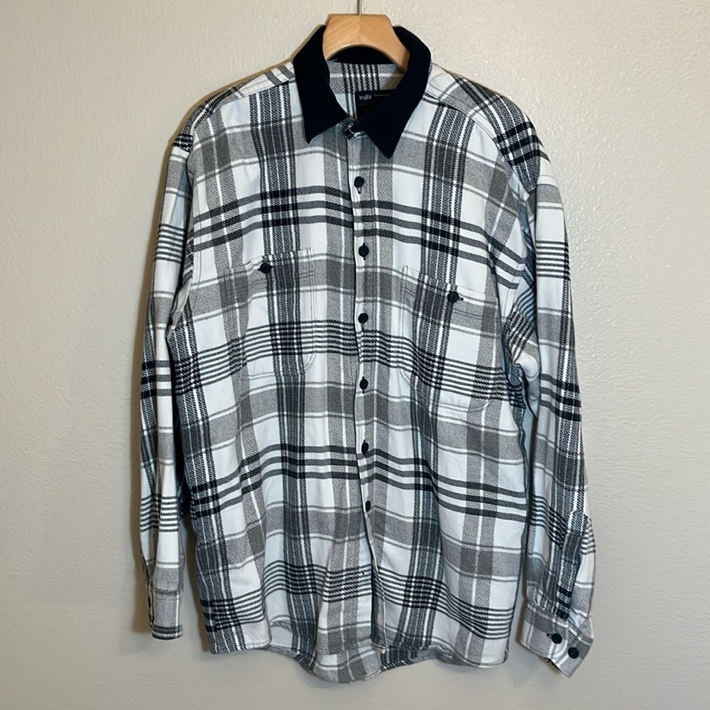 Tru Fit Plaid Button Down Cotton Shirt